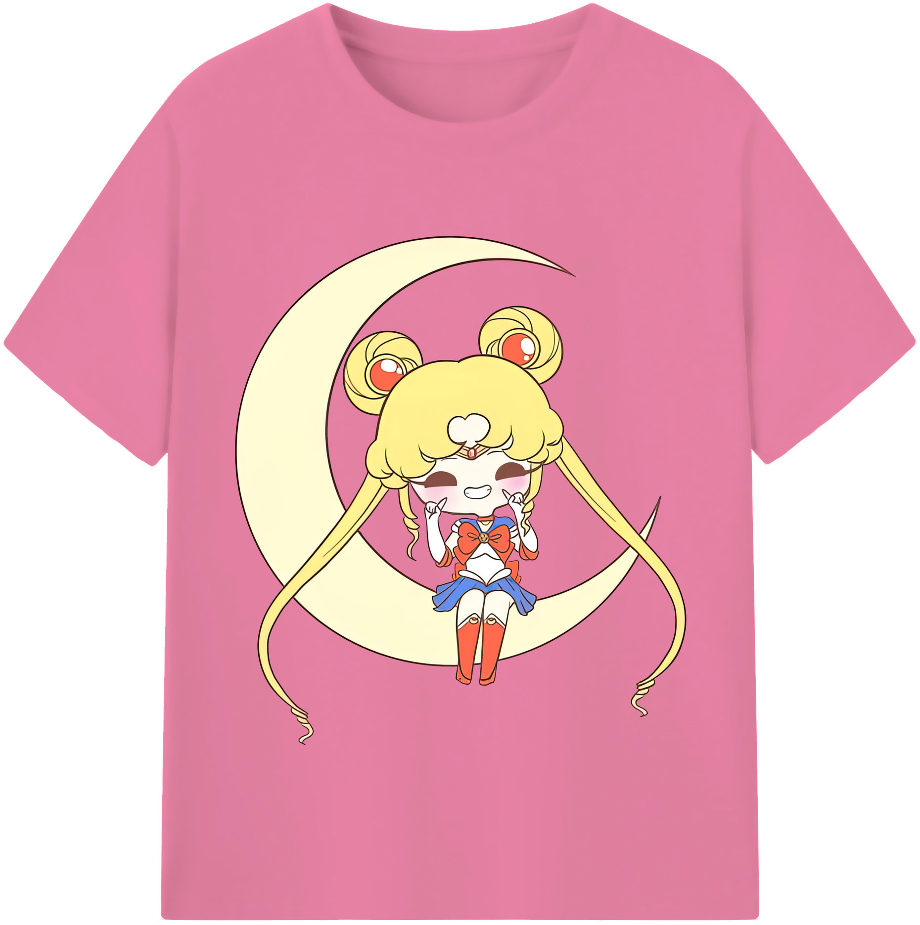 （画像用） 美少女戦士セーラームーン 月野 うさぎ つきの うさぎ Sailor Moon Tsukino Usagi 綿100％半袖Tシャツ（フロントプリント）